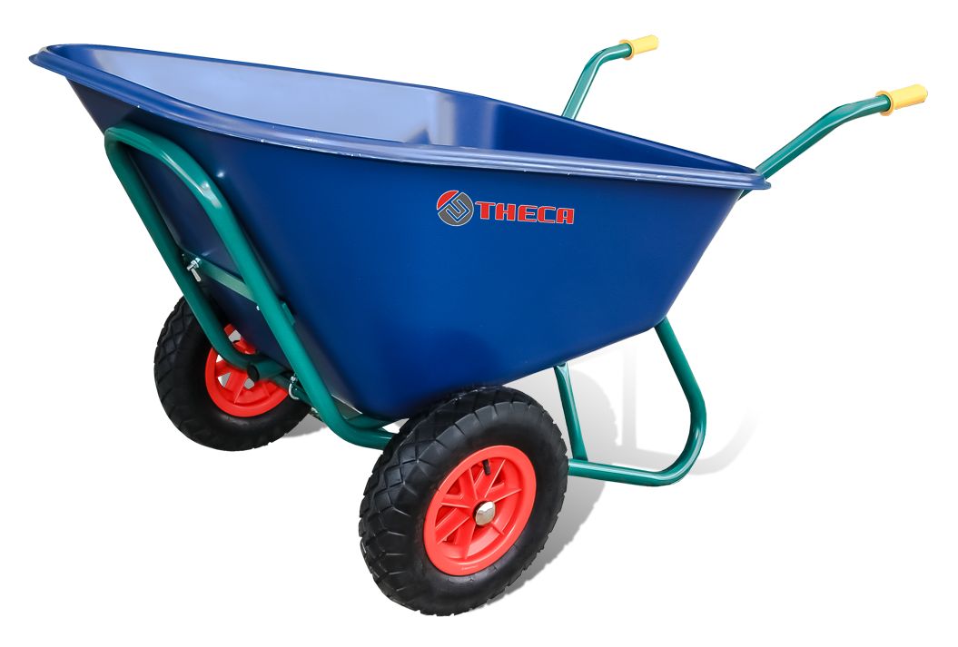 Carretillo C2 900 Bandeja Nylon Azul con 2 ruedas neumatica